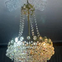 دو عدد لوستر قدیمی کریستال اصل|لوستر و چراغ آویز|تهران, شهرک شریعتی|دیوار
