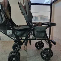 کالسکه نو دو قلو و کریر تمیز|کالسکه و لوازم جانبی|شاهینشهر, مخابرات (شهید بهشتی)|دیوار