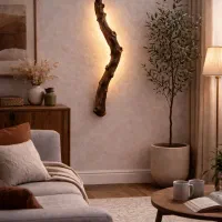 شب خواب یا دکور چوبی آباژور