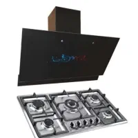 ست کامل / اجاق گاز استیل / هود لمسی مخفی و مورب