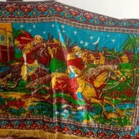 پرده ی قدیمی  تمام ابریشمی با قدمت ۵۰ ساله، باکویی|پرده، رانر، رومیزی|تهران, زعفرانیه|دیوار