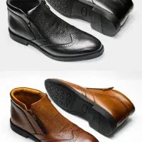 فروش ویژه نیم بوت مجلسی تمام چرم زیره لاستیک