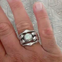 انگشتر دست ساز موزانایت روسی