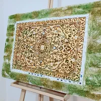 تابلو فرش با پودر مخمل وآینه کاری|تابلو فرش|شهریار, شهرک امیریه|دیوار