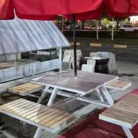 نیمکت به همراه میز مخصوص فضای باز