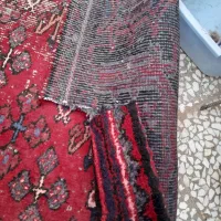 قالی.فرش دست بافت کهنه قدیمی.