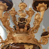 لوستر برنزی|لوستر و چراغ آویز|تهران, کوهک|دیوار