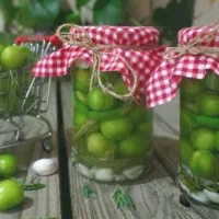 ترشی گوجه سبز با رب انار