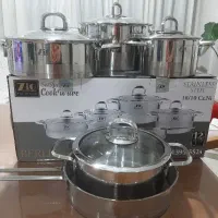 سرویس ۹ پارچه قابلمه استیل زیو ZIO ترک