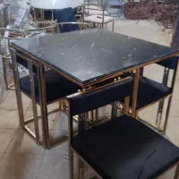 نهارخوری کمجا میز غذا خوری فلزی ۴نفره|میز و صندلی غذاخوری|شیراز, شهرک سراج|دیوار