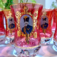 دو دست استکان شاه عباسی طلاکوب قدیمی