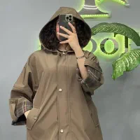 بارانی پارچه سانتانا کلاه دار ترک