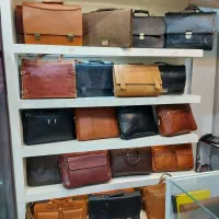 کیف اداری و لبتابی چرم طبیعی