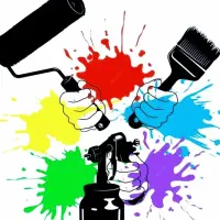 نقاشی ساختمان و کاغذ دیواری