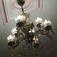 لوستر برنزی چهار شاخه ۸ شعله