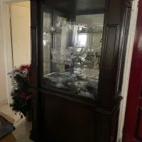 بوفه ۲ تیکه صندوقدار شیشه ای تمام چوب ۳ طبقه شیشه|بوفه، ویترین، کنسول|تهران, شهرک کوهسار|دیوار