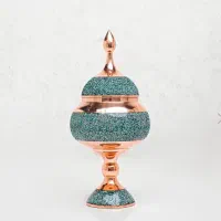 گلدان و شکلات خوری و شیرینی خوری مسی فیروزه کوب|صنایع دستی و سایر لوازم تزئینی|تهران, دربند|دیوار