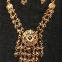 ست گردنبند گوشواره. سینه ریز. طلا روسی