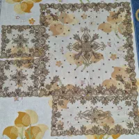 رومیزی ۴تیکه سنگدوزی شده
