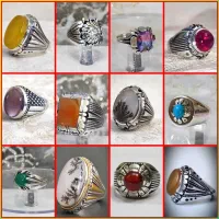 انواع انگشتر نقره مردانه و زنانه|جواهرات|زنجان, |دیوار