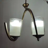 لوستر ۲ شاخه فنری|لوستر و چراغ آویز|مشهد, سمزقند|دیوار