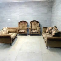 مبل هفت نفره قهوهای|مبلمان خانگی و میز عسلی|اصفهان, خانه اصفهان|دیوار