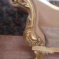 مبل ۸ نفره مدل کلاسیک رنگ شتری با جلو مبلی|مبلمان خانگی و میز عسلی|مرند, |دیوار