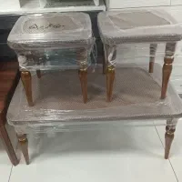 جلو مبلی و عسلی تمام چوب ۳ تکه|مبلمان خانگی و میز عسلی|الوند, |دیوار