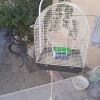 قفس پرنده دو عدد بزرگ پایه دار
