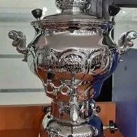 سماور گازی حمزه ای با ترموکوپل T103 طاووس 6 لیتری
