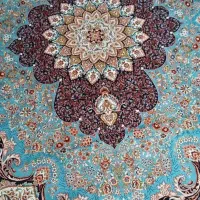دو عدد فرش فیروزه ای ۹ متری
