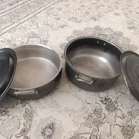 یک ماهیتابه روحی بدنه چکشی ویک قابلمه نسوز