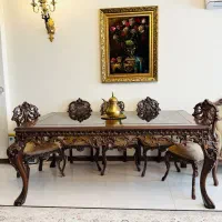 میز غذاخوری ۸نفره  با ۶صندلی