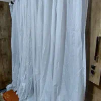 پرده حریر سفید