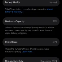 آیفون 16نرمال ۱۲۸ رجیستر شده مشکی