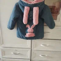 کت جین داخل خز،مناسب۵ـ۶سال قد۴۷سانت استین۳۵