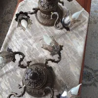 لوستر.اویز.چهارشمله.برنز