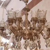 دو عدد لوستر برنجی  ۵ شاخه و ۶ شاخه