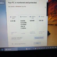 لپتاپ HPبا حافظه 256 گیگ رم8 نسل 6|رایانه همراه|اردکان, |دیوار