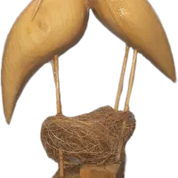 غزال، لک لک چوبی تزئینی|مجسمه، تندیس، ماکت|تهران, باغ فیض|دیوار