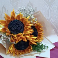دسته گل روبانی برای مناسبت ها و اعیاد|گل مصنوعی|مشهد, گاز|دیوار