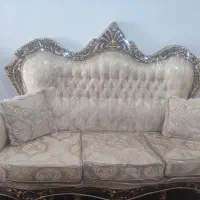 مبل استیل 9نفره همراه باسه عدد جلو مبلی|مبلمان خانگی و میز عسلی|رشت, نخودچر|دیوار