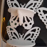 شلف دیواری مدل پروانه ۳ عدد