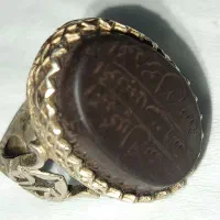 انگشتر حدید رکاب نقره دست ساز، حک هفت جلاله دوطرف