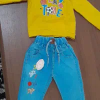 لباس و شلوار بچگونه حوله تن پوش نو و آک