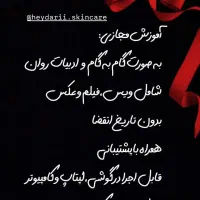 آموزش مجازی پاکسازی پوست/آموزش آنلاین فیشال فیشیال|خدمات آموزشی|تهران, صادقیه|دیوار