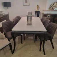میزا ناهارخوری ۸ نفره با پارچه ترک