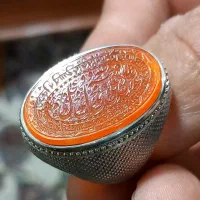 انگشتر خطی عقیق یمنی پرتقالی|جواهرات|سنندج, |دیوار