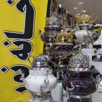 سماور گازی طرح سنگ استیل روگازی آیلار با ارسال نور|سماور، چای‌ساز، قهوه‌ساز|مشهد, شهید آوینی|دیوار