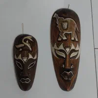 صورتک چوبی دیوارکوب آفریقایی